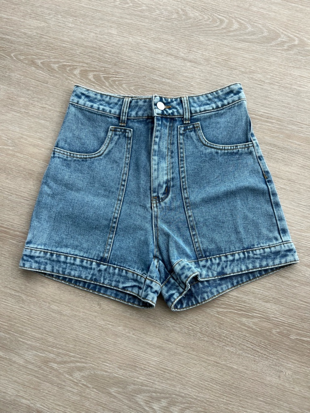 Y2K Inspired Blue Denim High-Rise Summer Beach Shorts